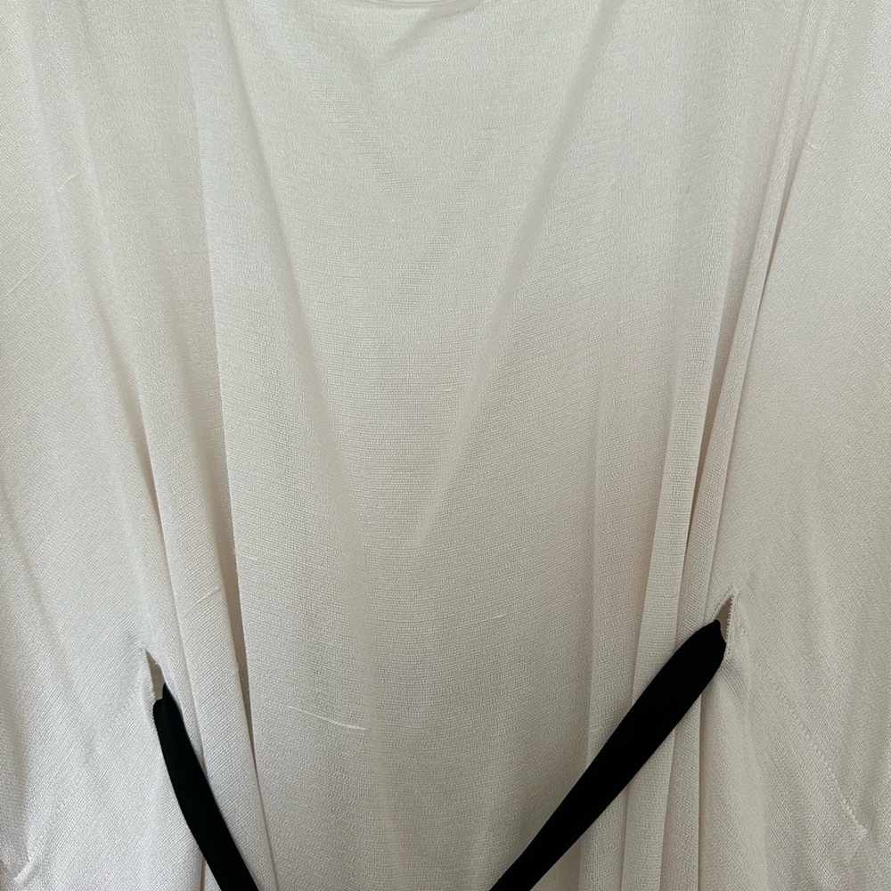 Rosamosario 100% Raw Silk Kaftan & Black Chantilly Lace “Natural Beauty” Large - Picture 13 of 17